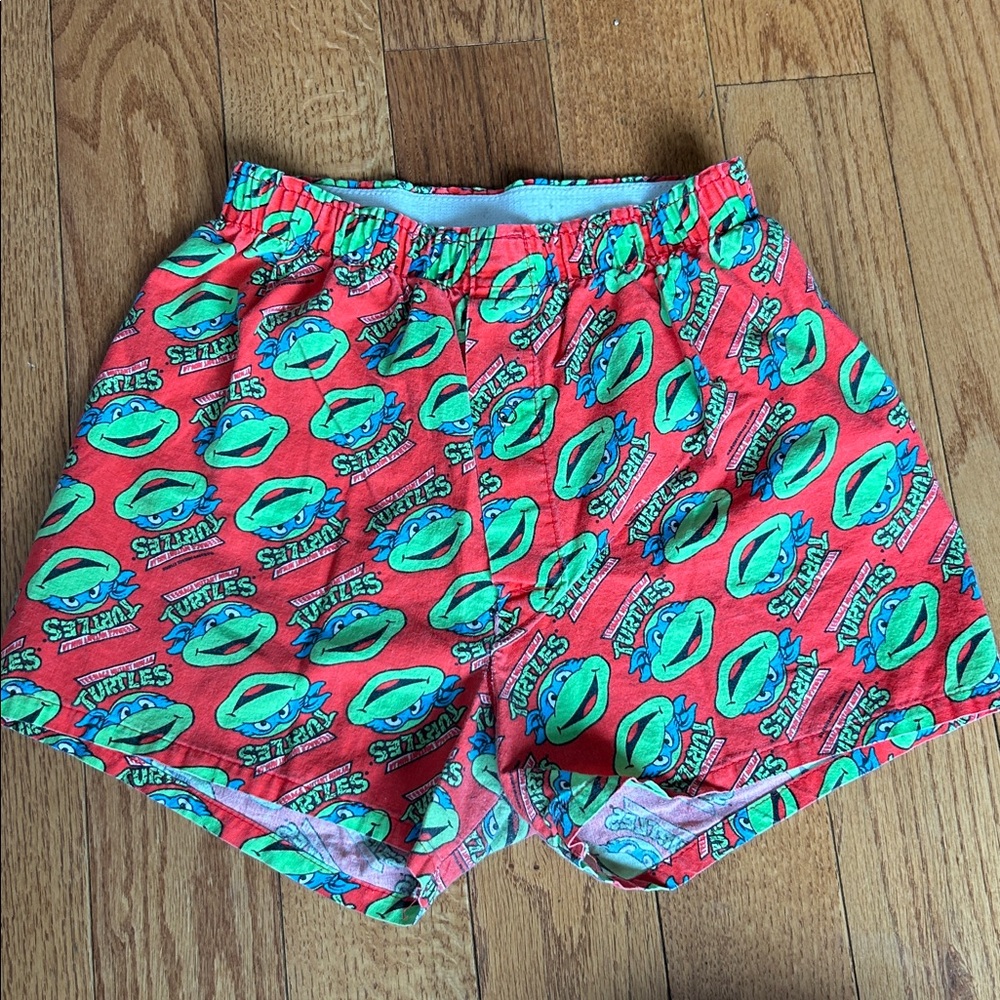 VTG Boys TMNT Teenage Mutant Ninja Turtles boxer shorts XL 20 Leonardo vintage